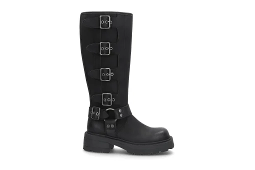 Biker boots med trendy detaljer