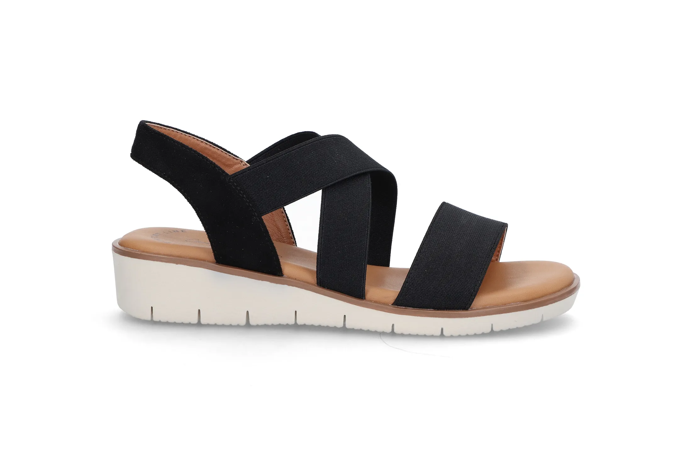 Komfortabel sandal på kilesåle