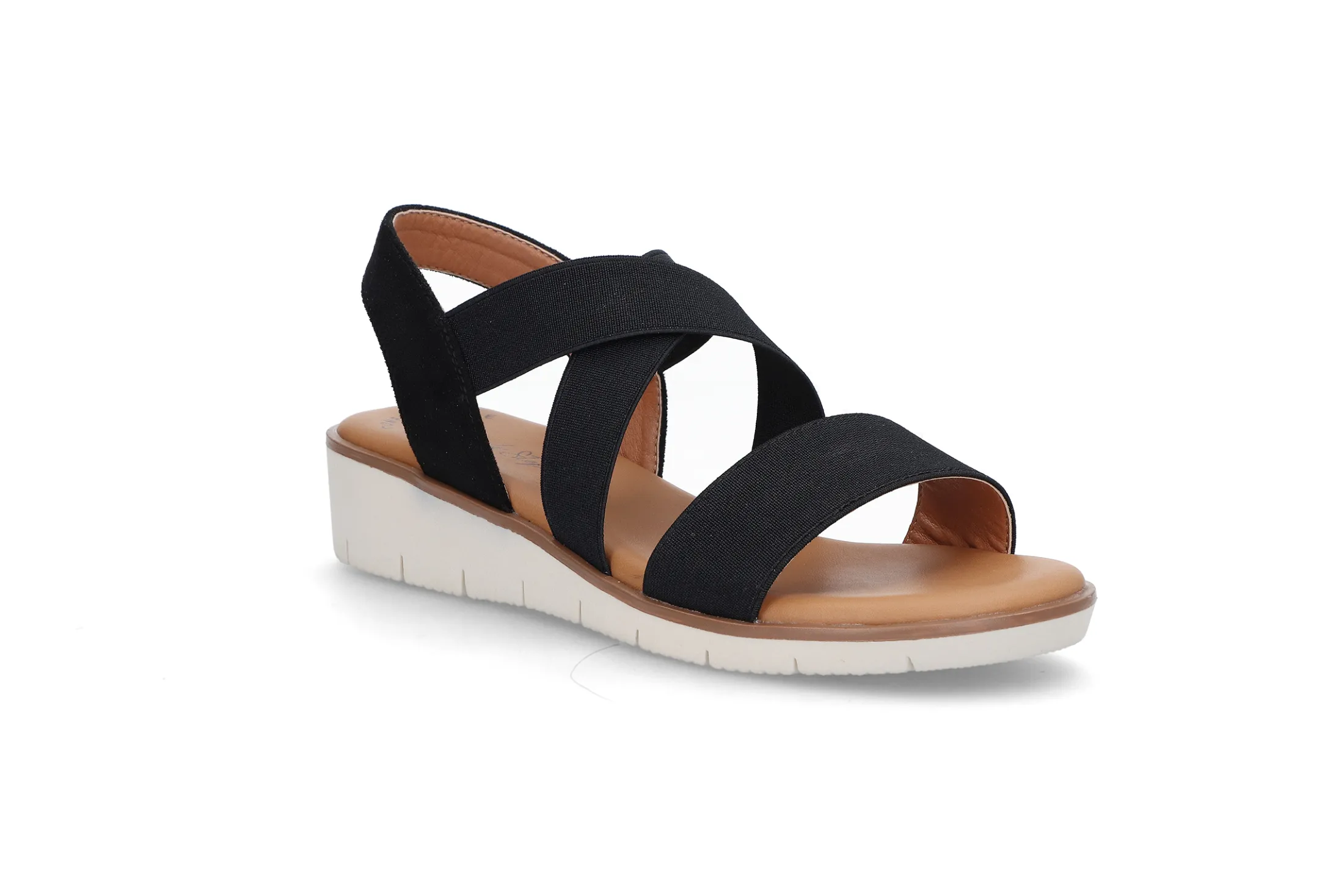 Komfortabel sandal på kilesåle