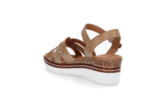 Komfortabel sandal på kilesåle