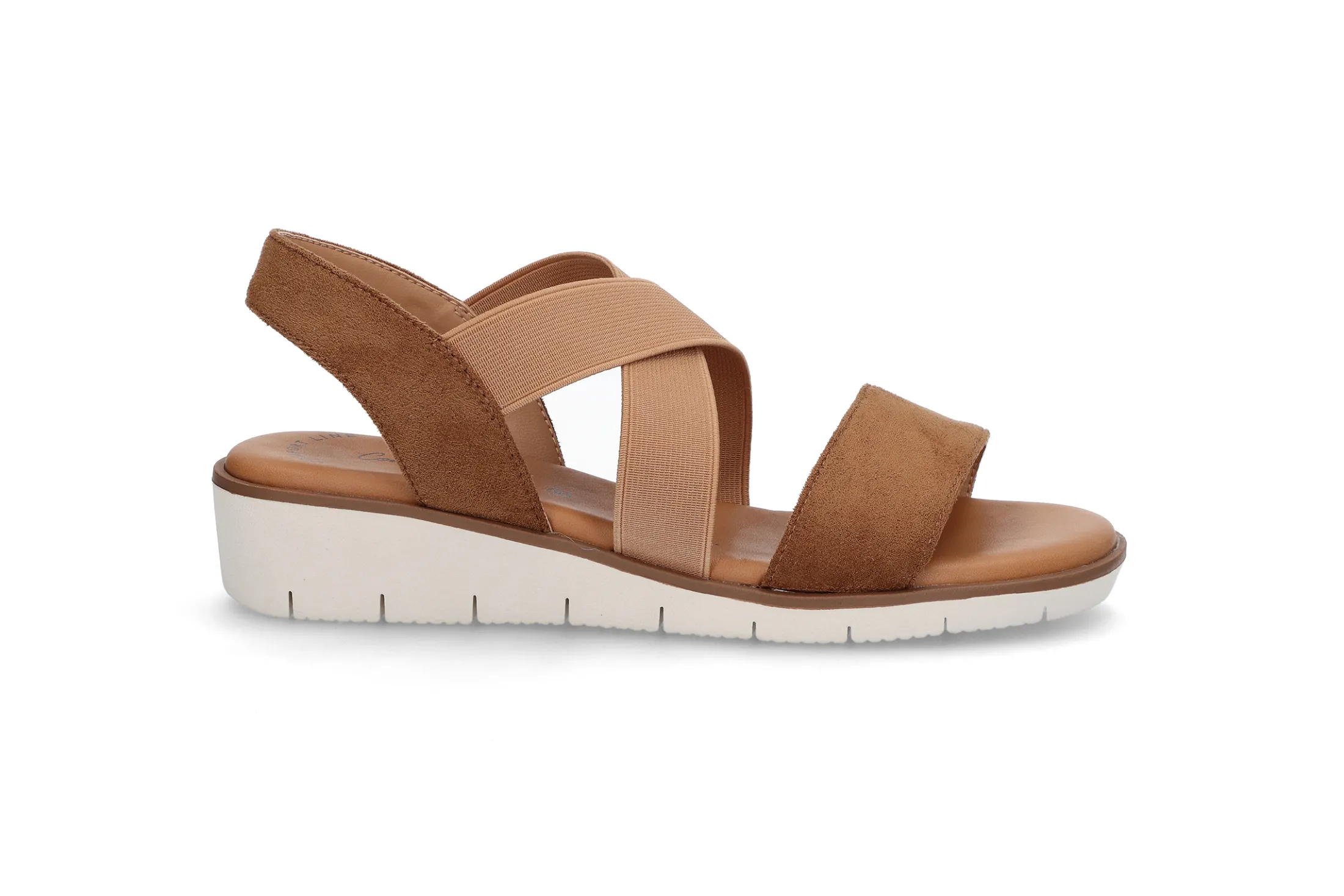 Komfortabel sandal på kilesåle