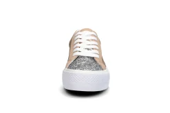 Platform sneakers med glitter
